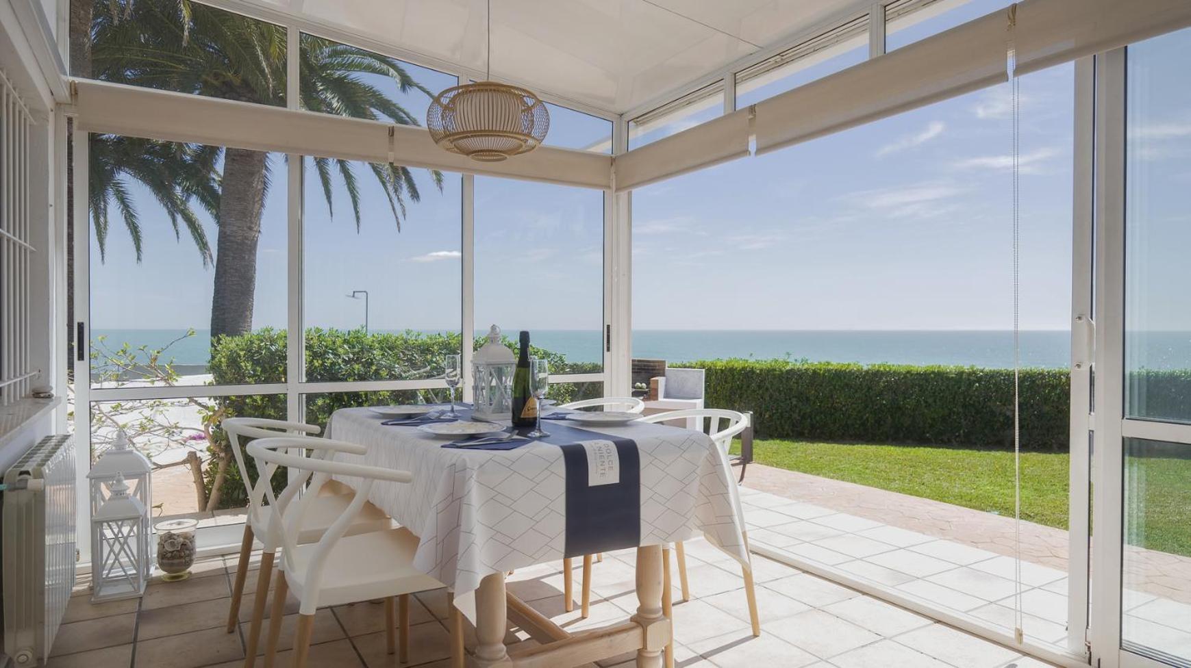 Casa Vesalia A 1A Linea De Mar Con Aa Y Wi-Fi. Villa Vinaros Bagian luar foto